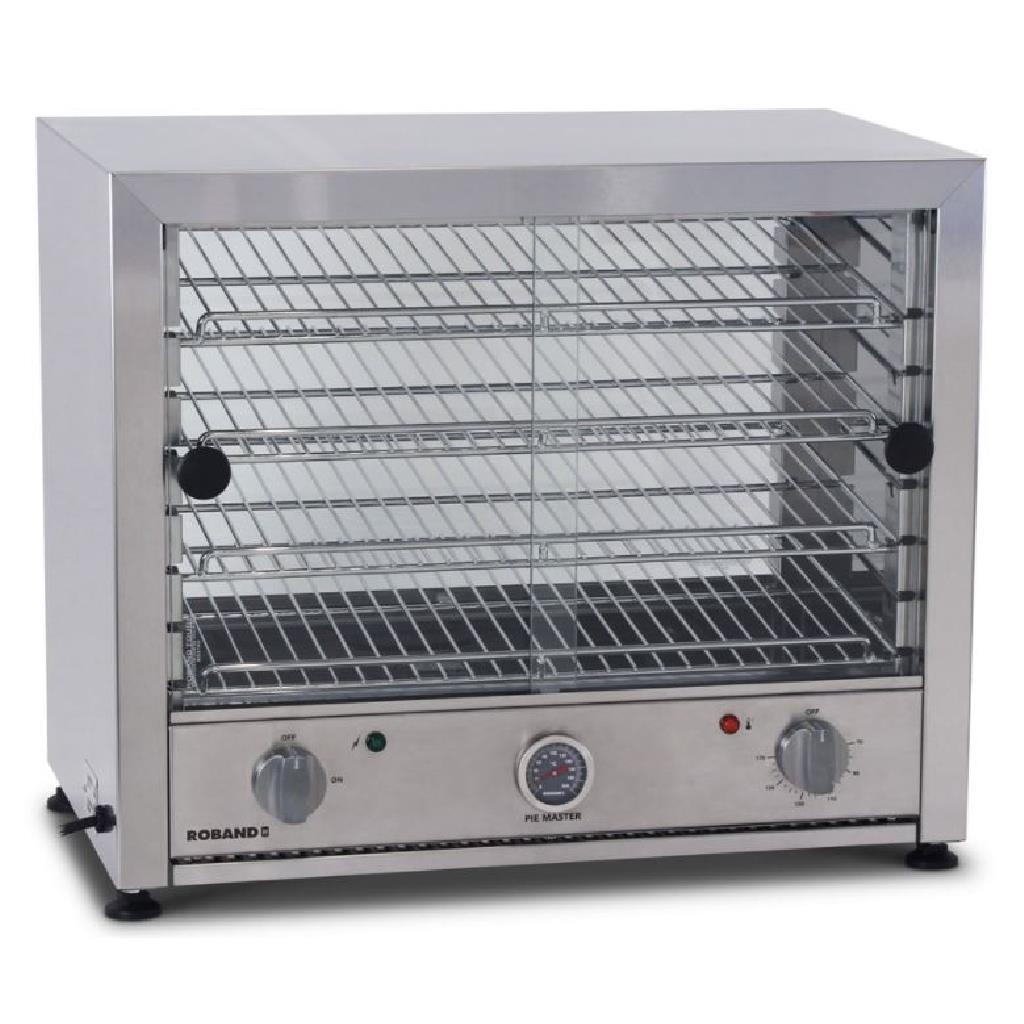 ROBAND 50 PIE WARMER, GLASS DOORS SINGLE SIDE - 1,250 WATTS 5.4 AMPS - 610 X 392 X 507