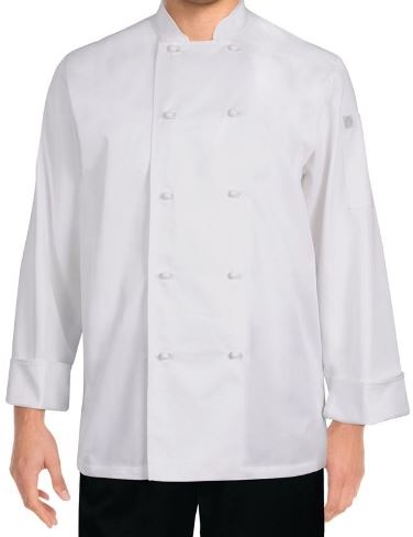 CHEFWORKS MURRAY BASIC CHEF JACKET L/S - WHITE - SIZE L