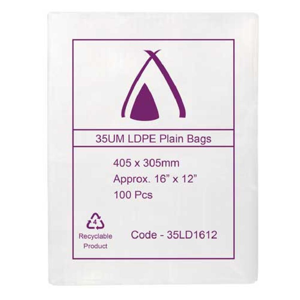 LDPE BAGS 405X305MM (10X100)