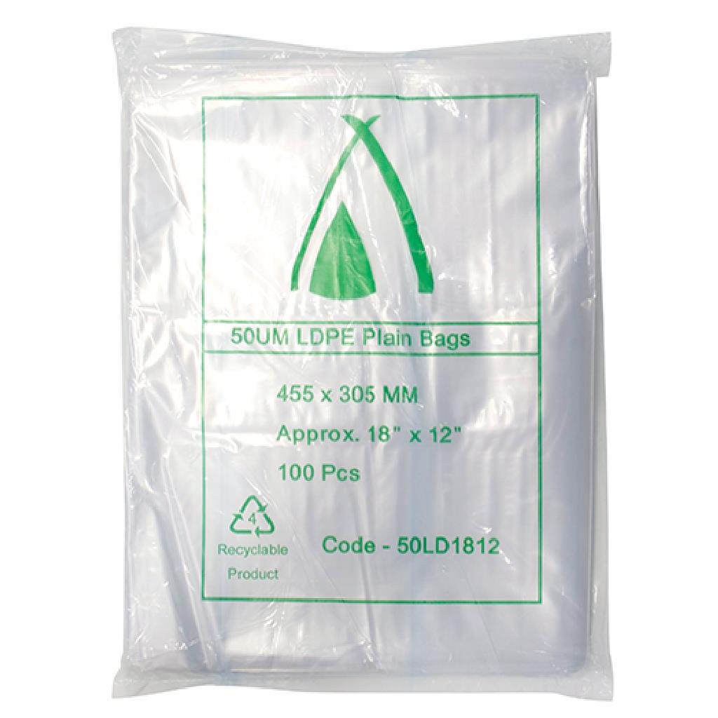 LDPE BAGS 305X455 "50UM" (10X100)