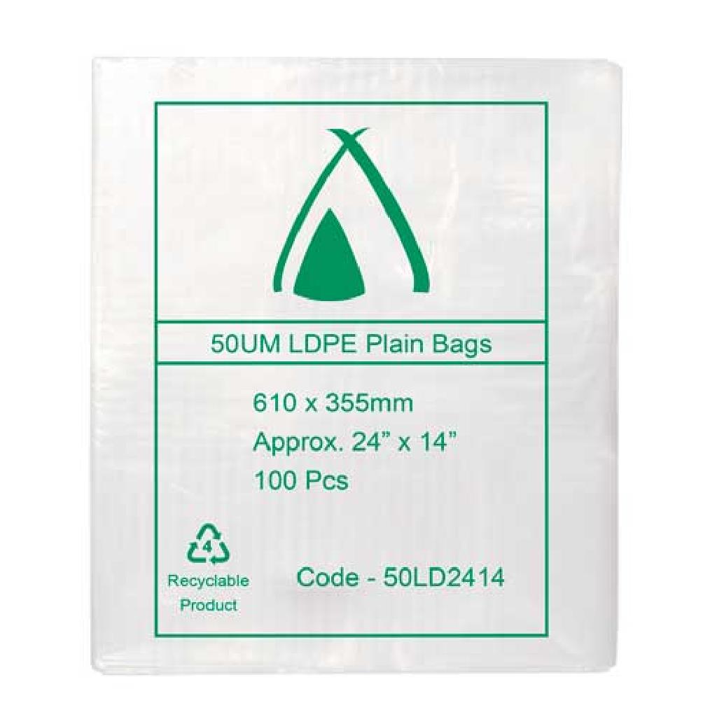 LDPE BAGS 610X355MM (5X100)