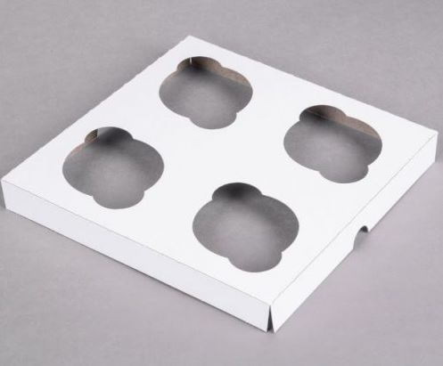 4 CUPCAKE/MUFFIN ***INSERT*** CONFETA - SUITS 7X7X4 WINDOW BOX (100)