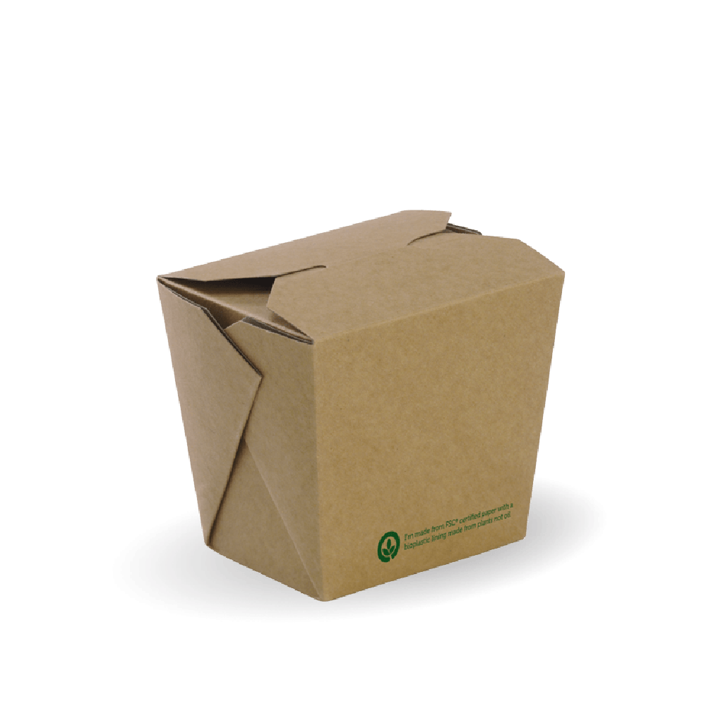 16OZ FOOD PAIL BIOPAK NOODLE BOX BROWN  (10X50)