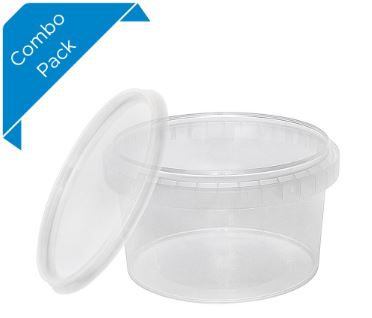 480MLX118 ROUND CLEAR TAMPER EVIDENT CONTAINER & LID COMBO PACK "DECA" (276) ***CARTON ONLY***
