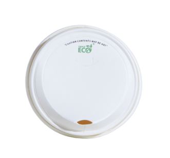 8OZ LID ***PAPER*** WHITE PINNACLE 80MM TRULY ECO [8TESIPLID] (1000) ***CARTON ONLY***