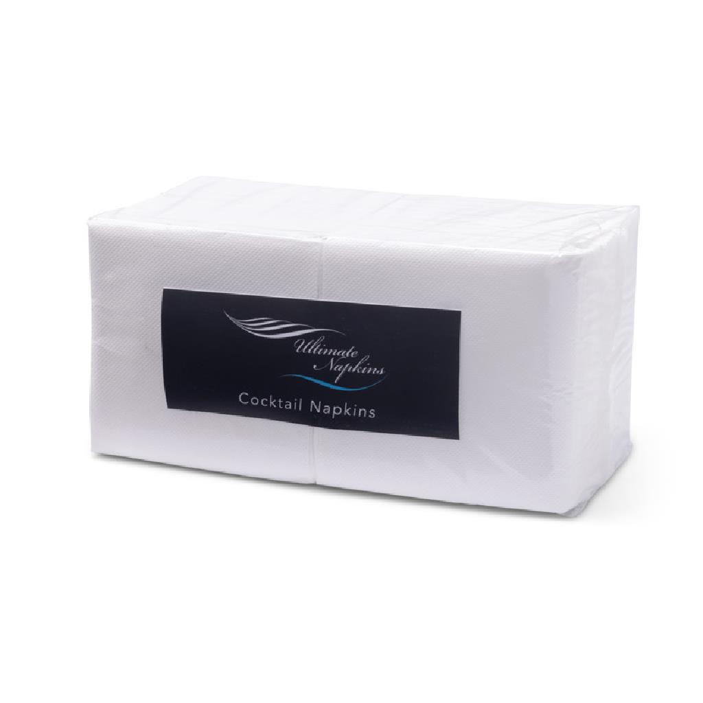 ++QUILTED++ COCKTAIL NAPKIN WHITE (8X250)