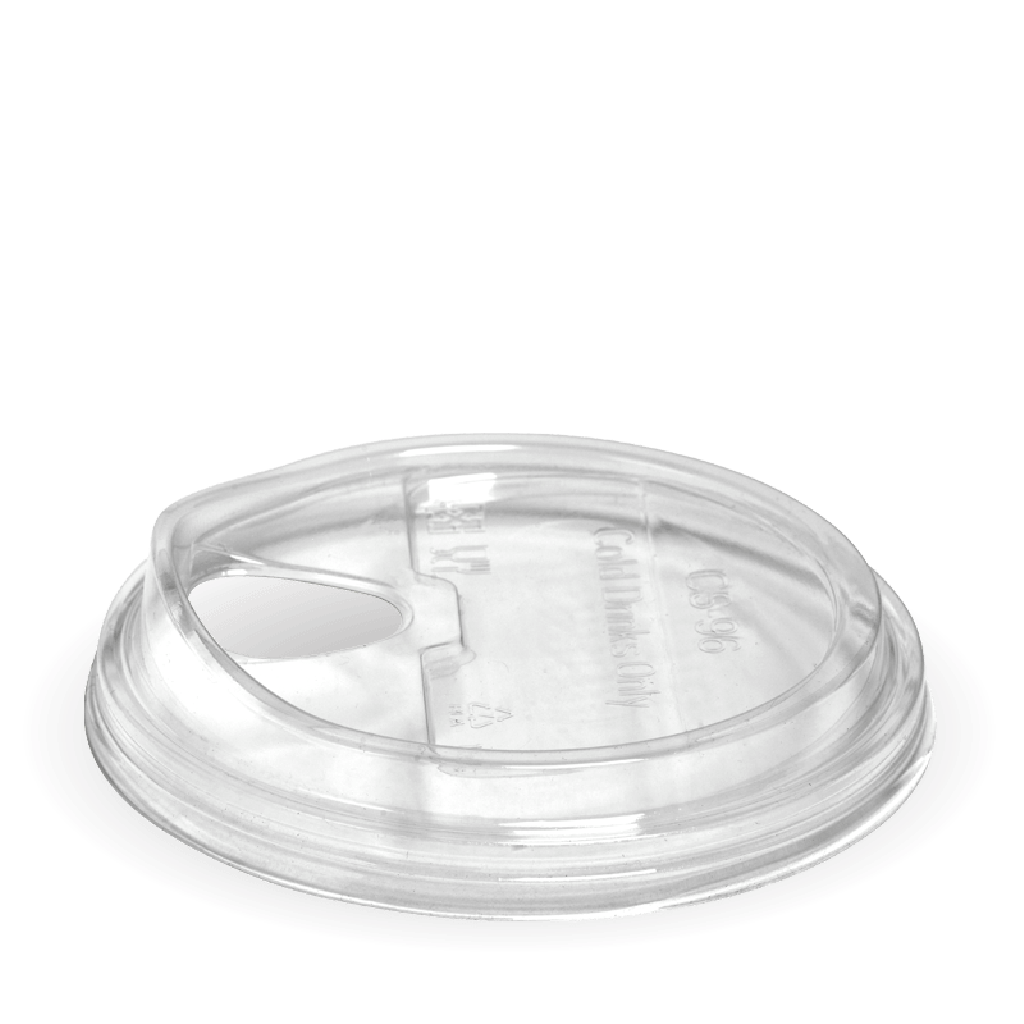 ***BIOPAK*** CLEAR SIPPER LID 96MM TO SUIT 300-700ML BIOCUPS (1000) ***CARTON ONLY***