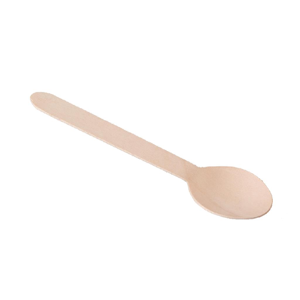 WOODEN DESSERT SPOON "PINNACLE BIOWAY" [WCD] (10X100)