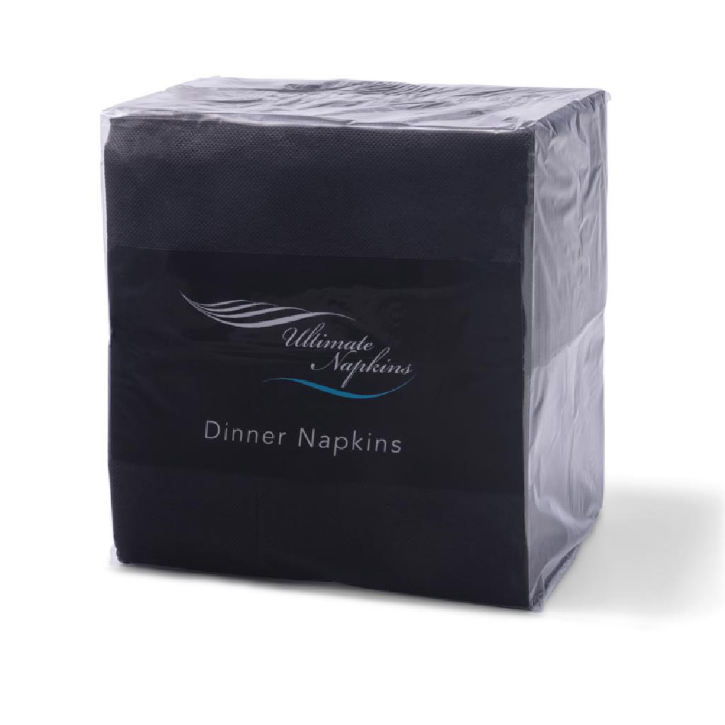 NAPKIN QUILTED DINNER ***BLACK*** GT FOLD (REDIFOLD) [DNQGT-BLK] (1000) ***CARTON ONLY***