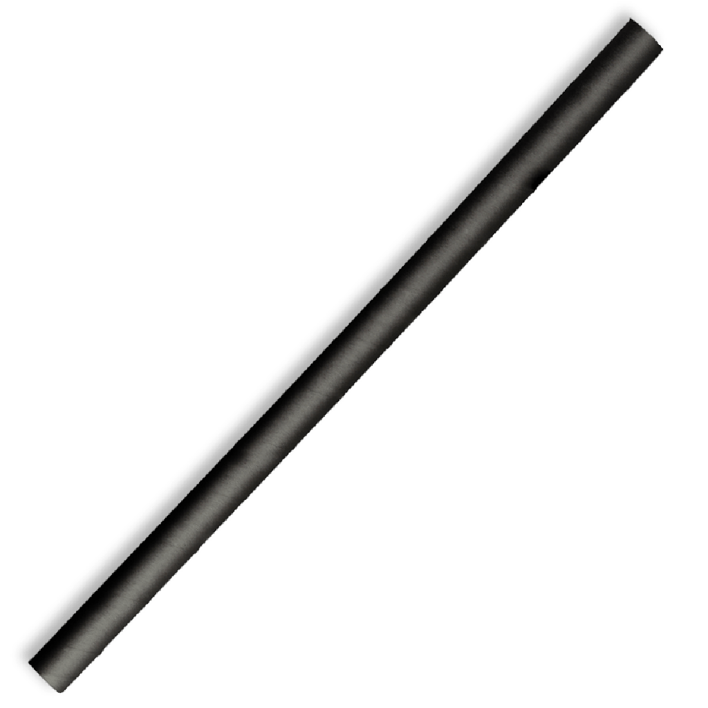 JUMBO ***PAPER*** STRAWS ***BLACK*** BIOPAK BIOSTRAW [JP-PBS-10X197-B] (25X100)