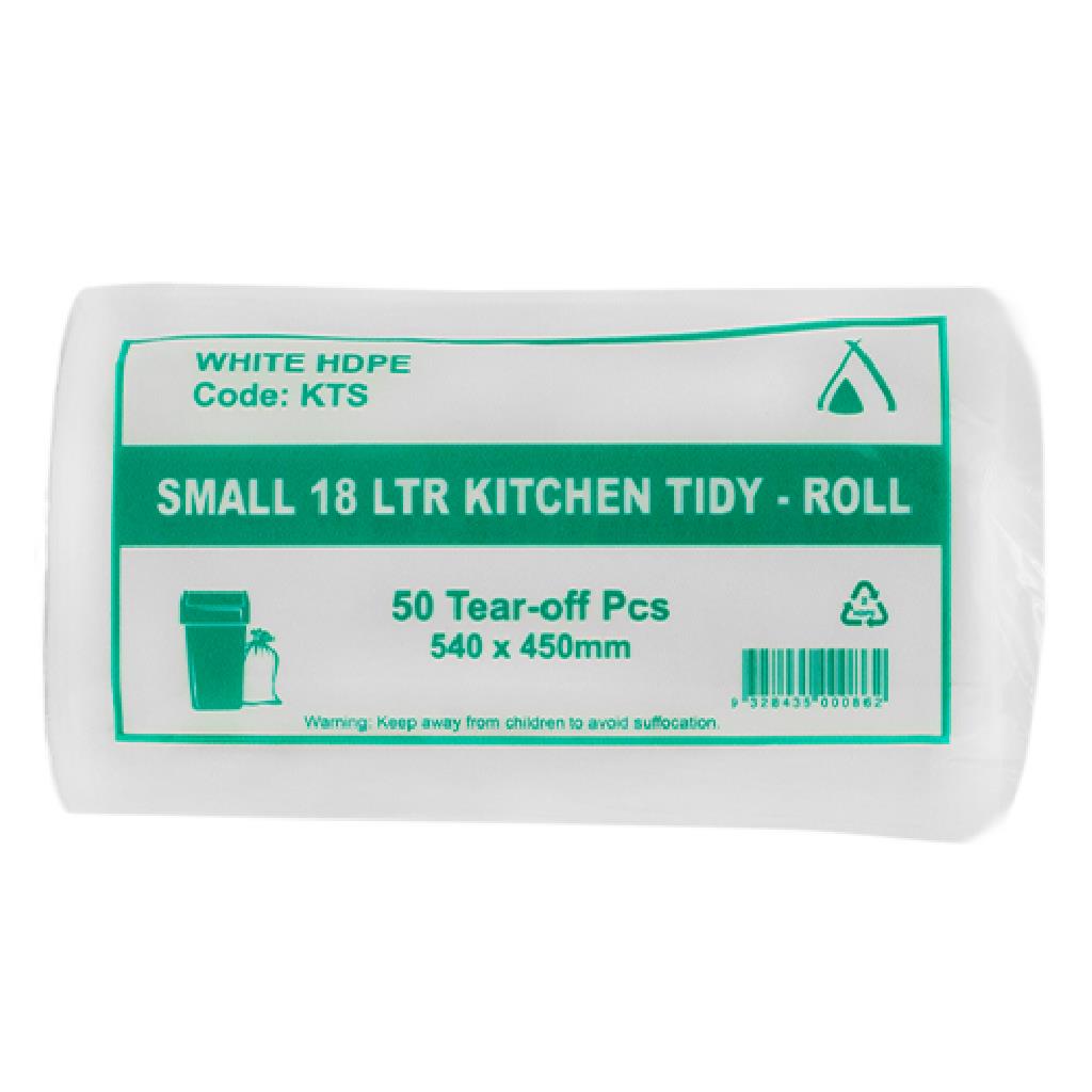 SMALL KITCHEN TIDY ****WHITE**** BAG ****18LT**** (20X50)