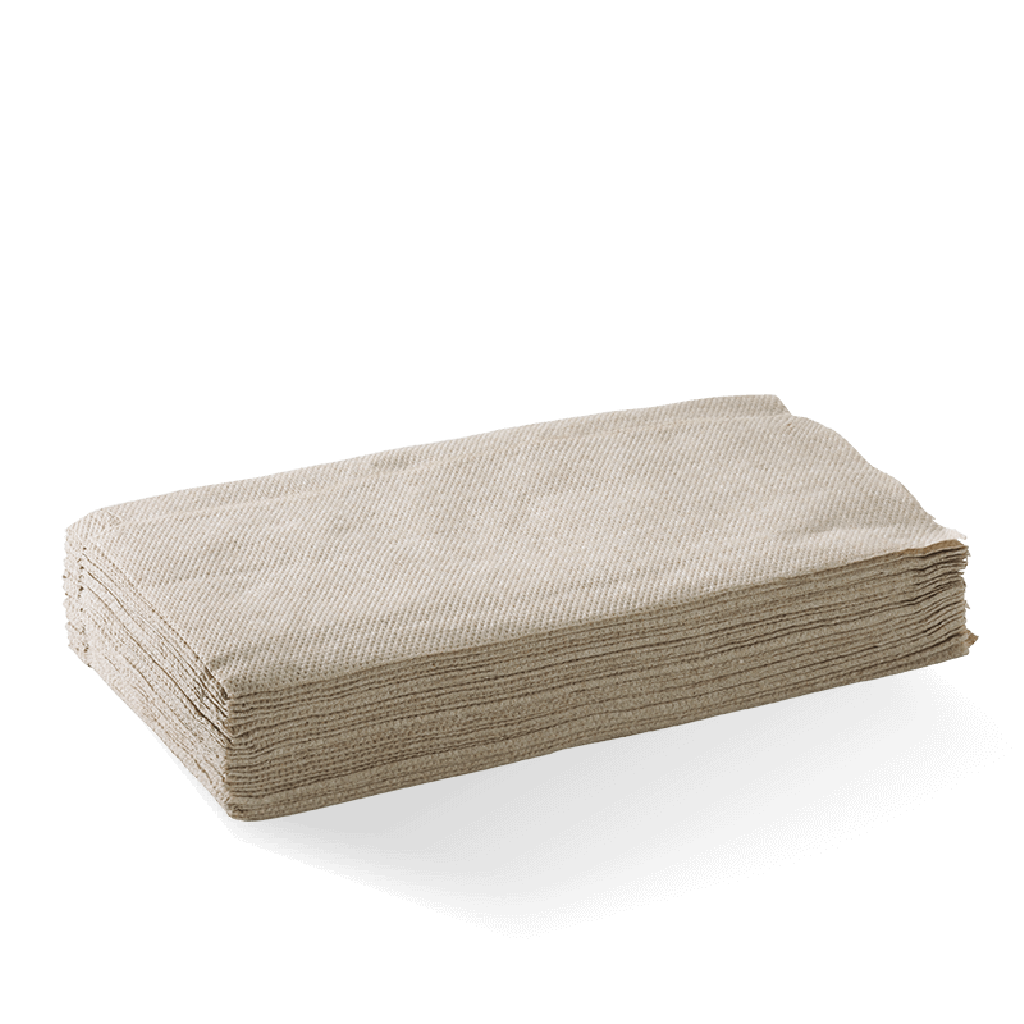 2 PLY NAPKIN SINGLE SAVER QUILTED NATURAL BROWN BIODISPENSER BIOPAK 165X200MM (6000) EZY NAP XPRESS [L-SSDN-V2-N]