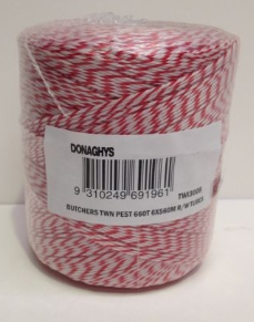 BUTCHERS TWINE ***RED&WHITE*** POLYESTER 560M