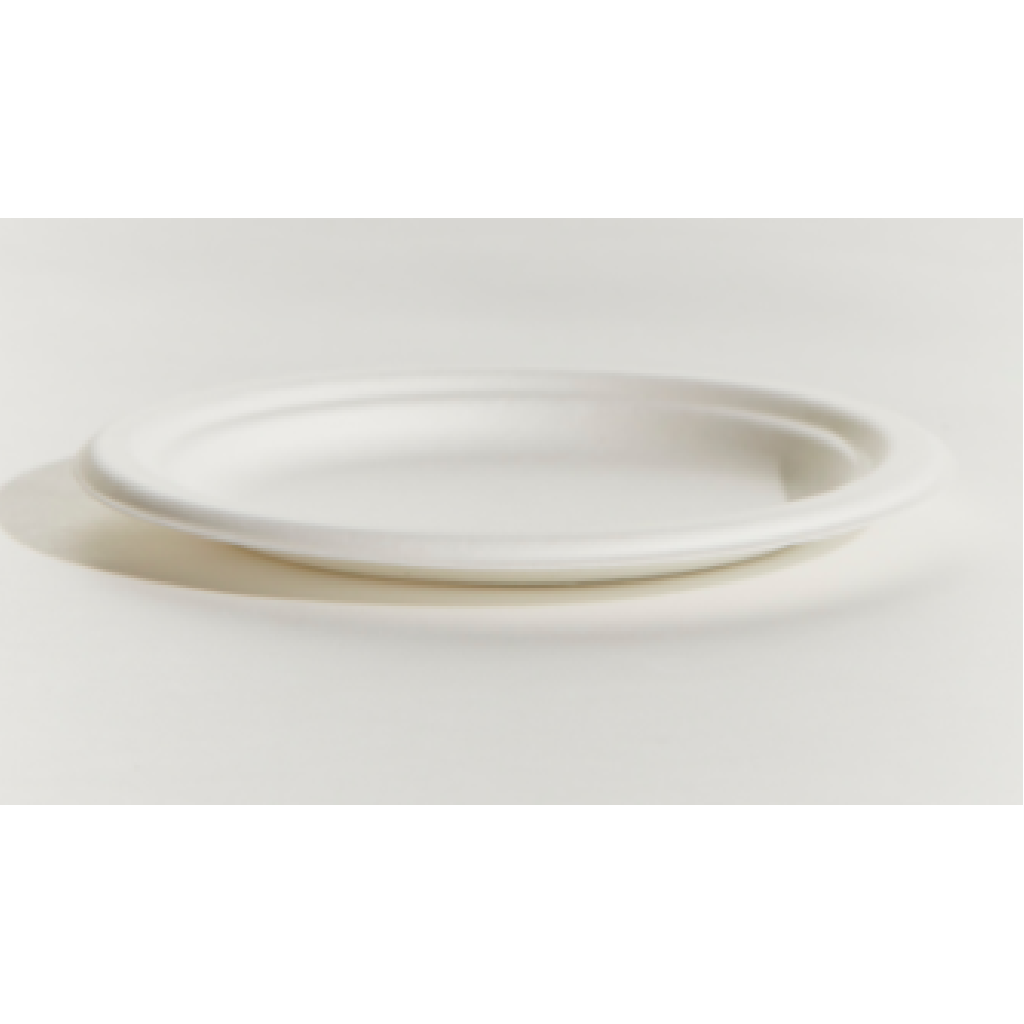 7" ROUND PLATE SUGAR CANE BIODEGRADABLE BIOWAY "PINNACLE" (20X50)