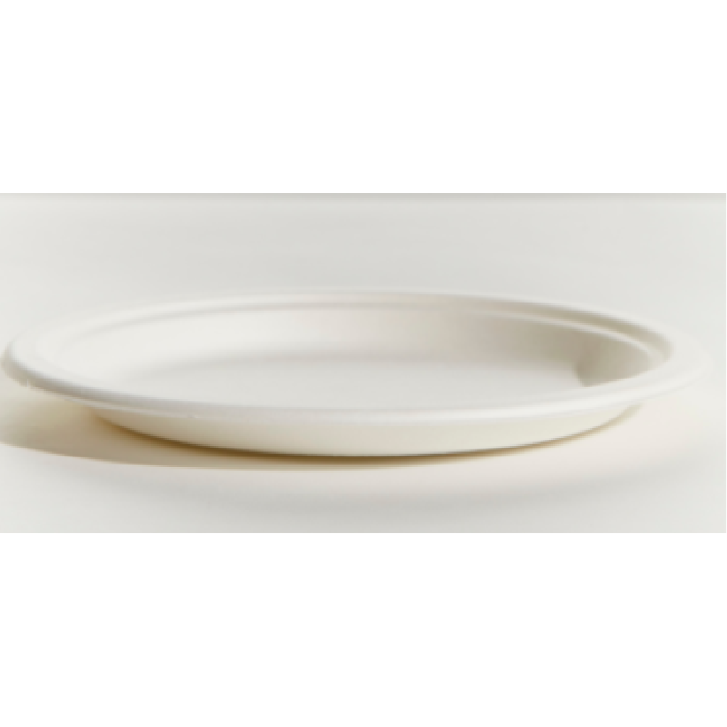 9" ROUND PLATE SUGAR CANE BIODEGRADABLE (10X50)