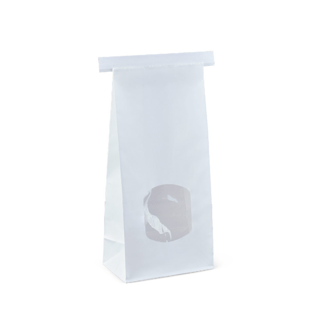 MEDIUM WHITE SOS WINDOW BAG WITH TIN TIE(400) DETPAK [C575S0001]