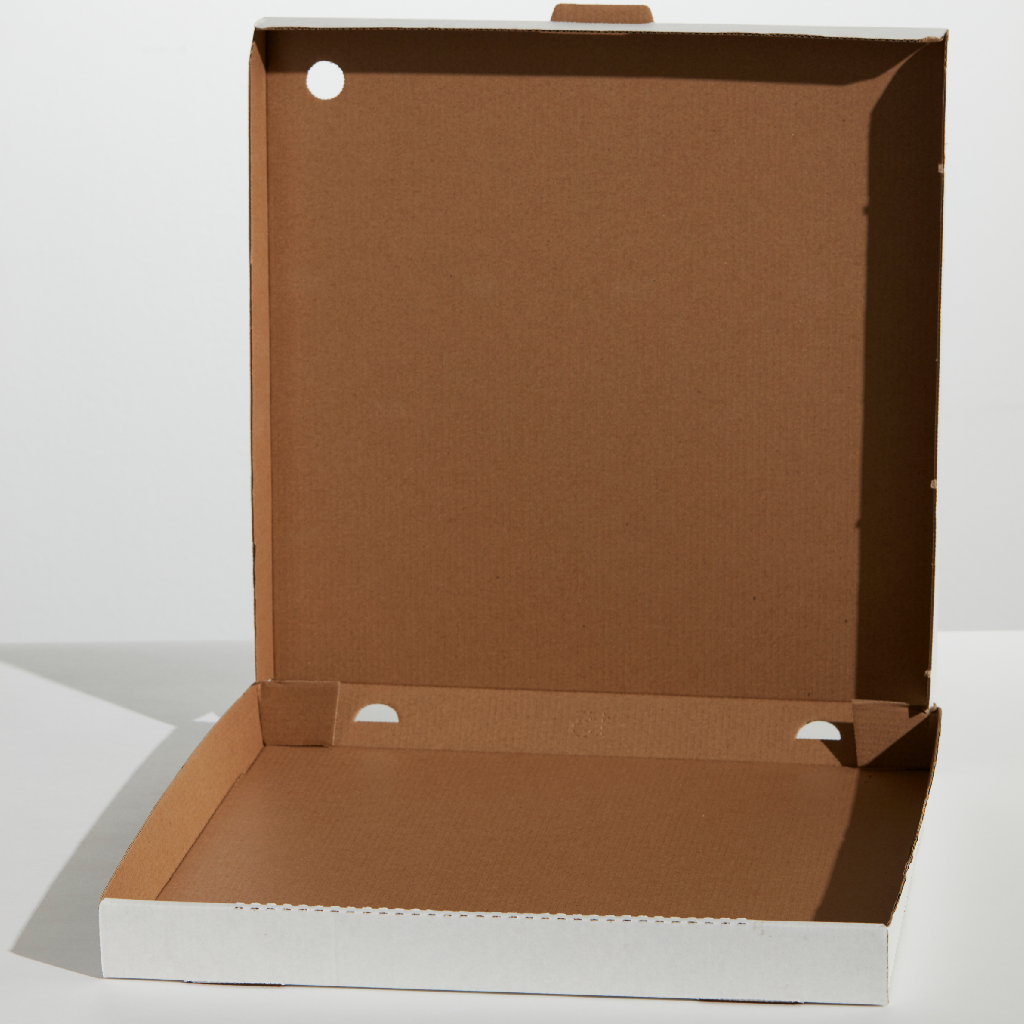 PIZZA BOX 13" WHITE PLAIN (100)