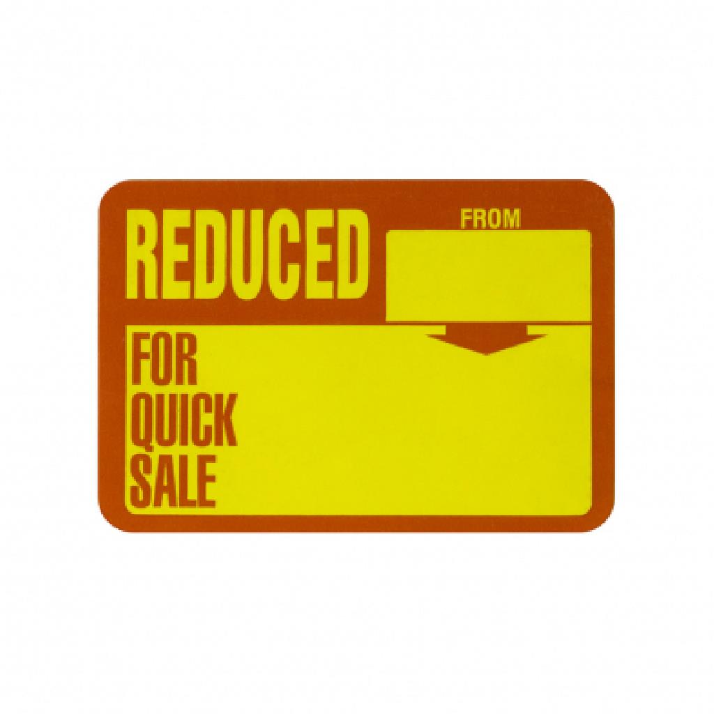 REDUCED FOR QUICK SALE LABELS FLURO (500 PER ROLL)