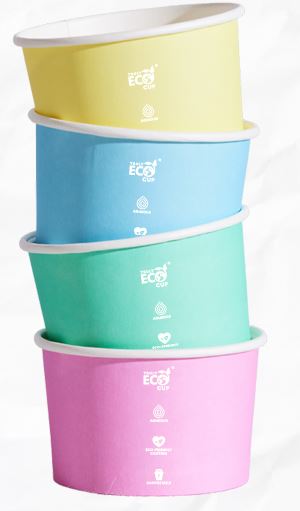 3OZ ICE CREAM BUCKET TRULY ECO AQUEOUS CUP *PASTEL* PINNACLE (1000)