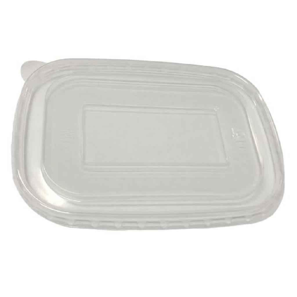 PET CLEAR LID TO SUIT PAPER RECTANGULAR CONTAINER 500/650/750/1000ML  "PAPERWAY PINNACLE" (300)