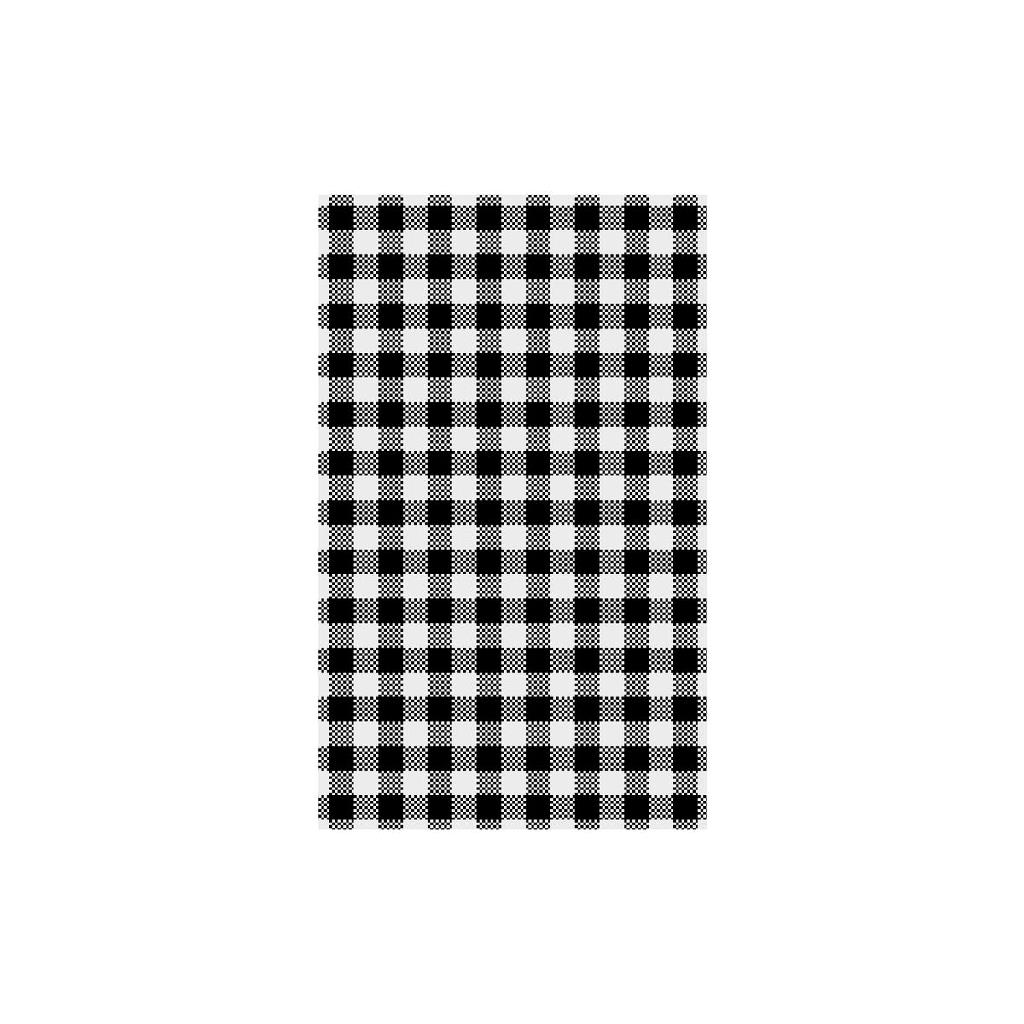 GINGHAM GREASEPROOF PAPER 190X300MM BLACK (200/PKT)