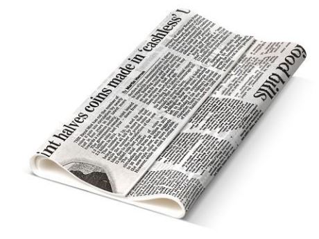 NEWSPRINT GREASEPROOF PAPER 190X300MM [GPNEWS(PACK)] (200/PKT)