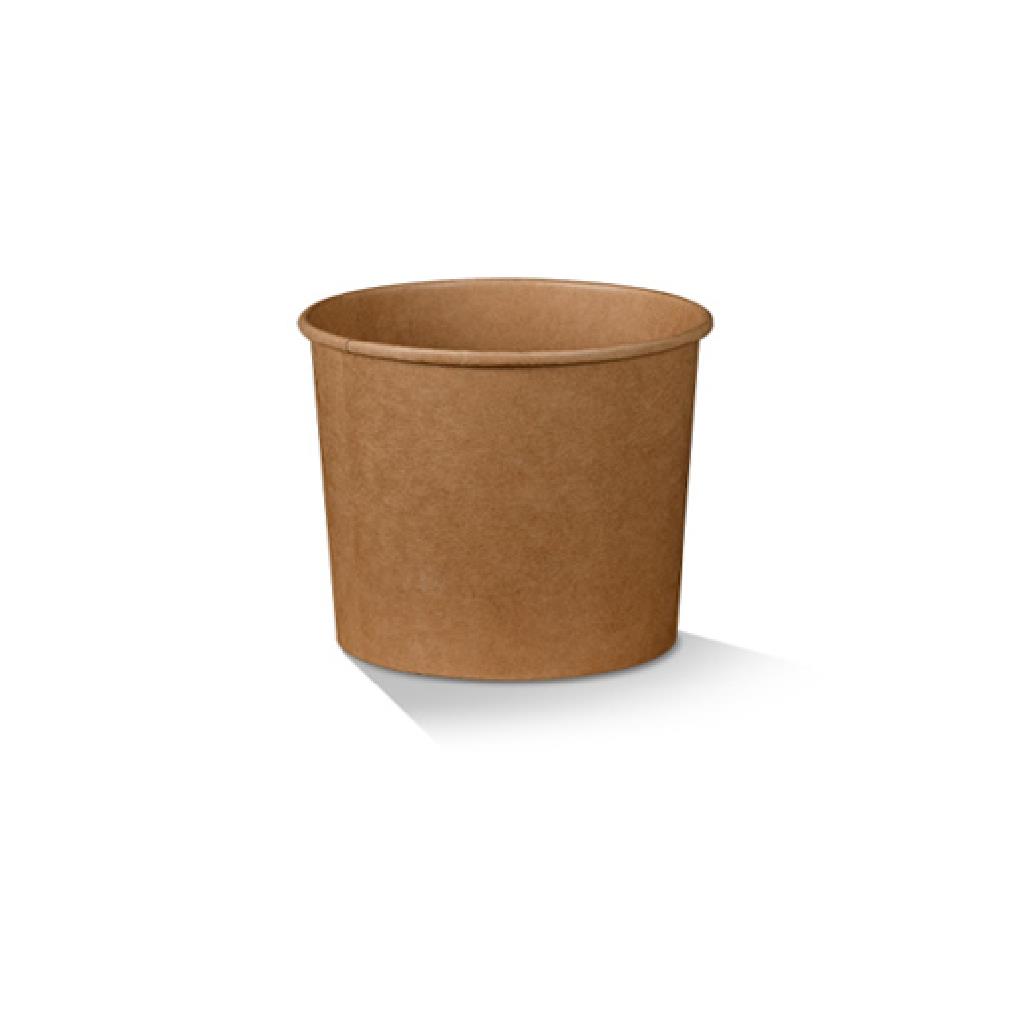 BROWN KRAFT BOWL 12OZ PE COATED 98MM (500) ***CARTON ONLY***
