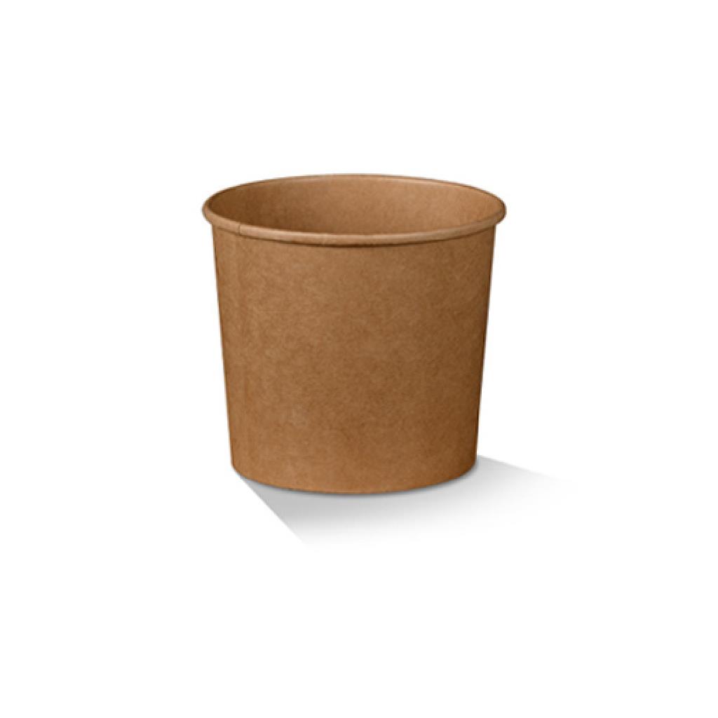 BROWN *TALL* KRAFT BOWL 16OZ PE COATED 98MM (500) ***CARTON ONLY***