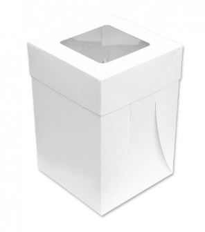 CAKE BOX 16"X16"X12" 2-PIECE WITH WINDOW LID LOYAL (25)