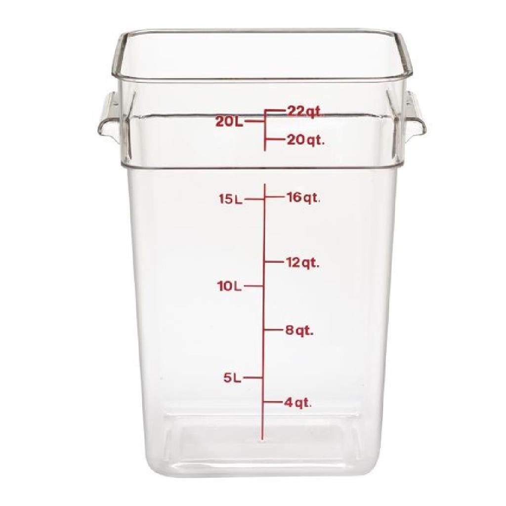 CAMBRO SQUARE POLYCARBONATE CONTAINER 20.8L [DB012]