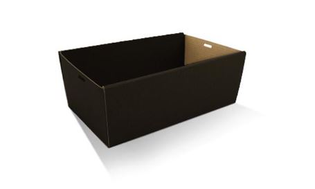 BLACK CATERING TRAY SMALL 255X155X80MM (100)