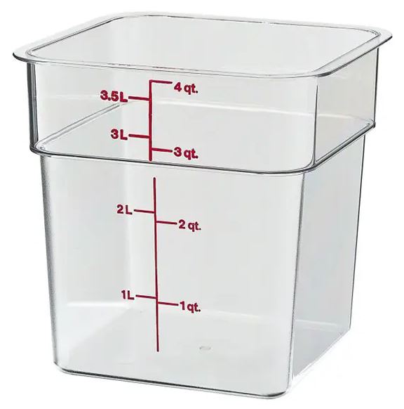 *SPECIAL ORDER* CAMBRO CAMWEAR STORAGE CONTAINER 3.8L - CLEAR