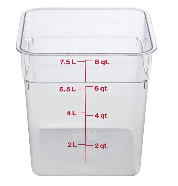 *SPECIAL ORDER* CAMBRO CAMWEAR STORAGE CONTAINER 7.6L CLEAR