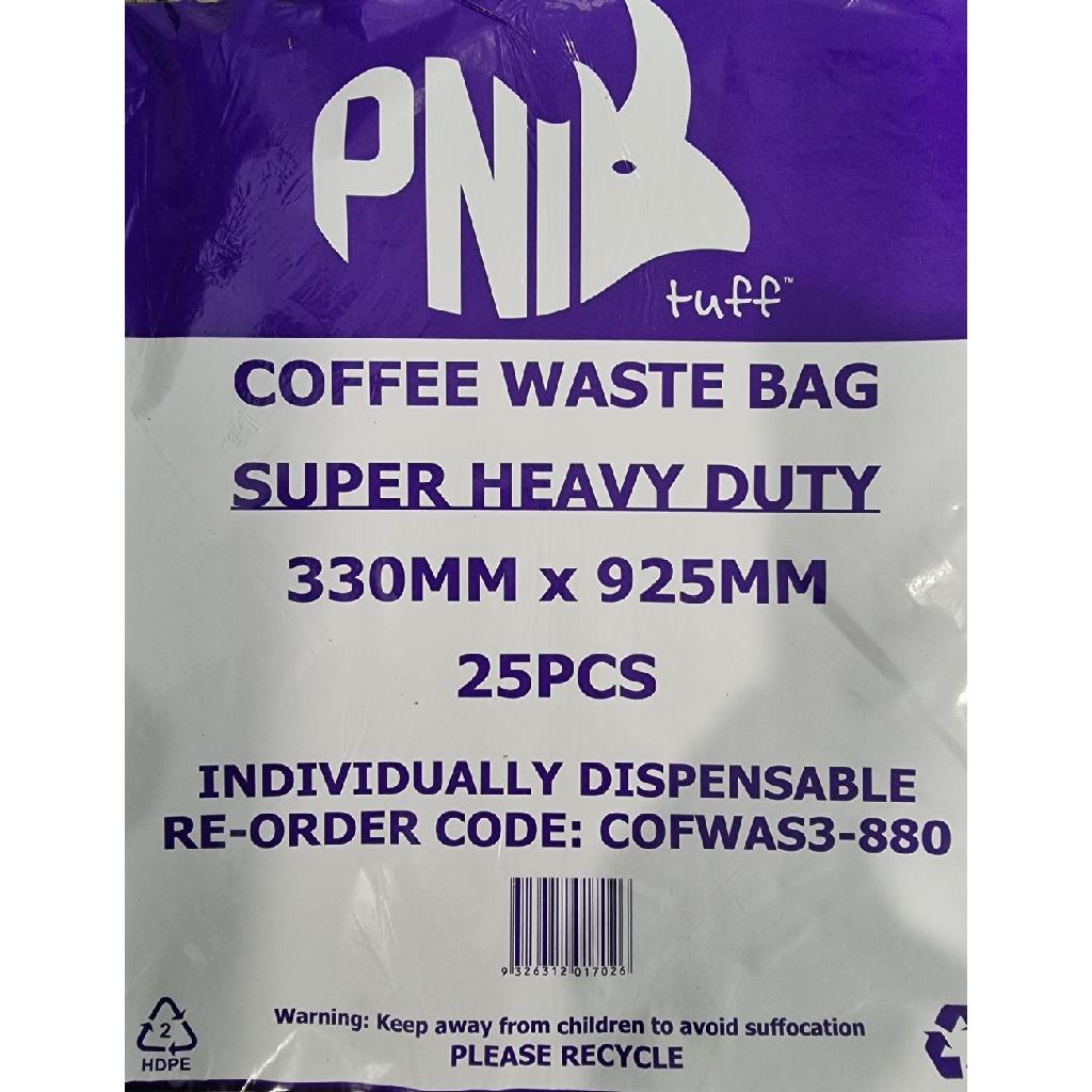 BARISTA COFFEE WASTE TUBE GARBAGE BAG EXTRA HEAVY DUTY (8X25)