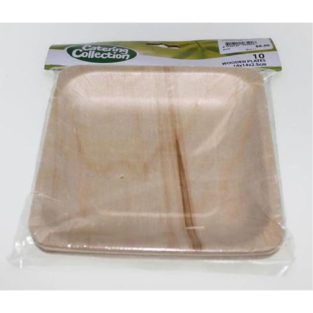 WOODEN PLATES 140X140X25MM ALPEN [460590] (10)