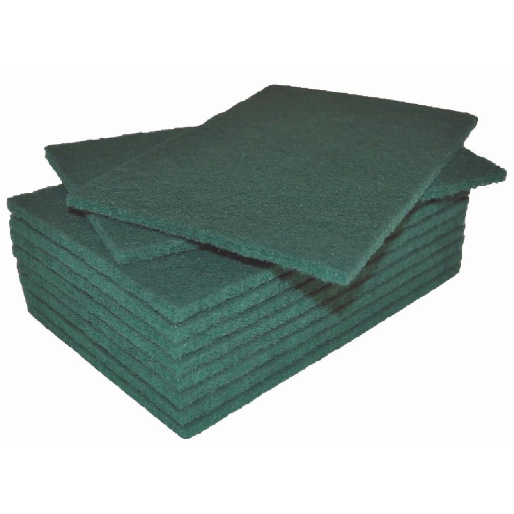 GREEN SCOURER 23CMX15CM EDCO [18120] (10) **KITCHEN & FOOD PREP AREAS**