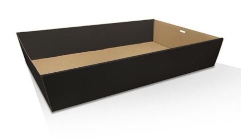 BLACK CATERING TRAY MEDIUM ***PLUS*** 430X290X80MM (50)