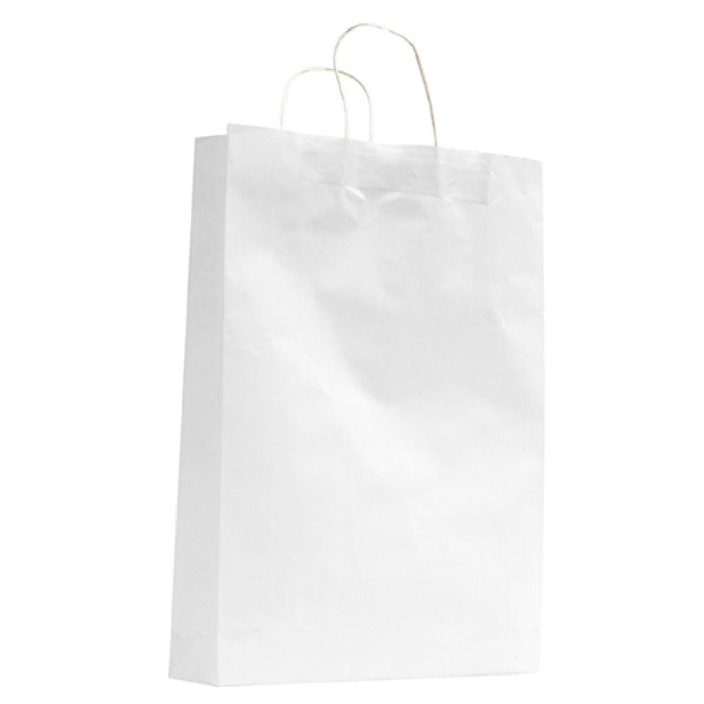 MEDIUM #22 DUO WHITE ROME PAPER BAG WITH TWISTED HANDLE [C430S0001] 460X380X120MM (150)
