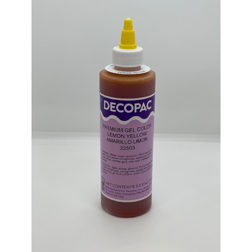 8OZ LEMON YELLOW SQUEEZE GEL COLOUR~KOPYKAKE