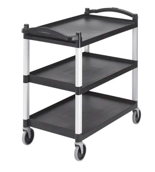 CAMBRO 3 TIER OPEN SERVICE CART - 180KG CAPACITY - 101(L) X 54(D) X 95(H) [BC340KD110]