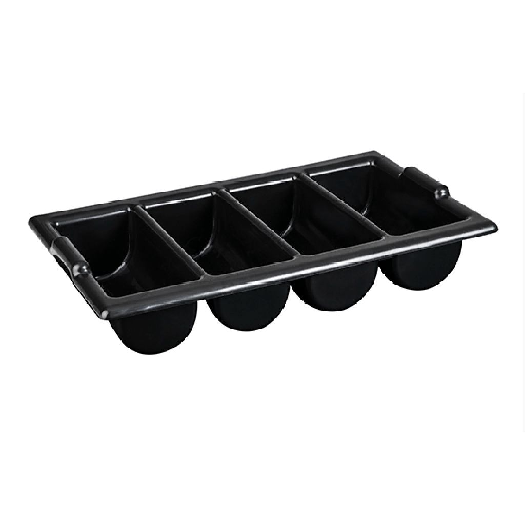 CUTLERY BOX 4 COMPARTMENT 530 X 325 X 100MM  [45045-BK]