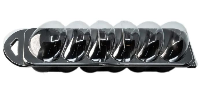 DONUT CONTAINER SPIRAL (DUO) HOLDS 6 DONUTS(100X316X40MM) (200)  ***CARTON ONLY***