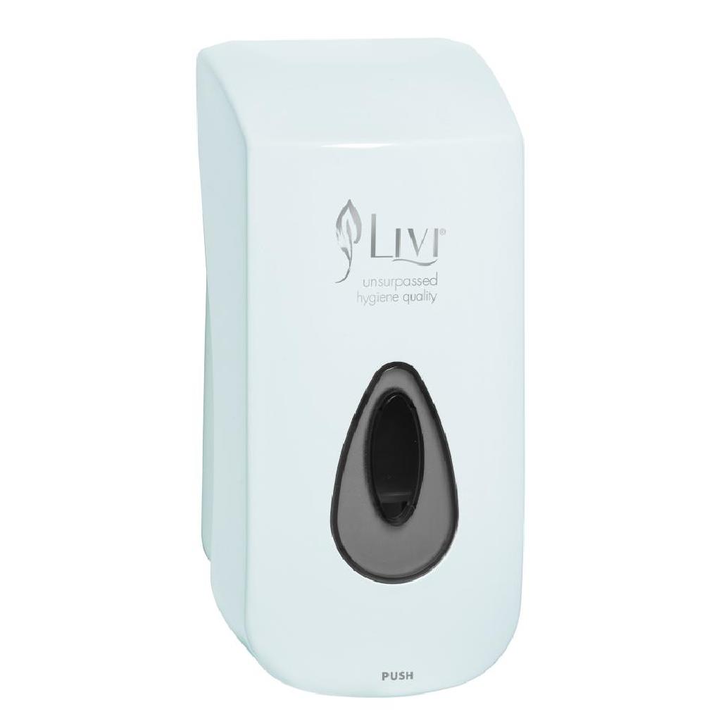 DISPENSER 1LT "LIVI" MANUAL SOAP AND SANITISER [S-500] SUITS LIVI PODS