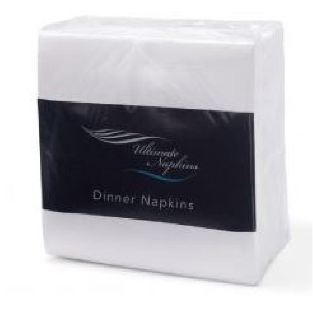(P) QUILTED DINNER NAPKIN WHITE ***POCKET FOLD*** [DNQGT-PKT] (10X100)