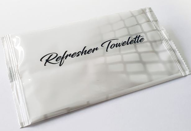 REFRESHER TOWELETTES 16X13.5CM COOLS & DRIES "SMALL SACHET KFC STYLE" [BRIEMARPAK] (1000)
