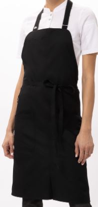 CHEF WORKS BRIO BIB APRON - BLACK
