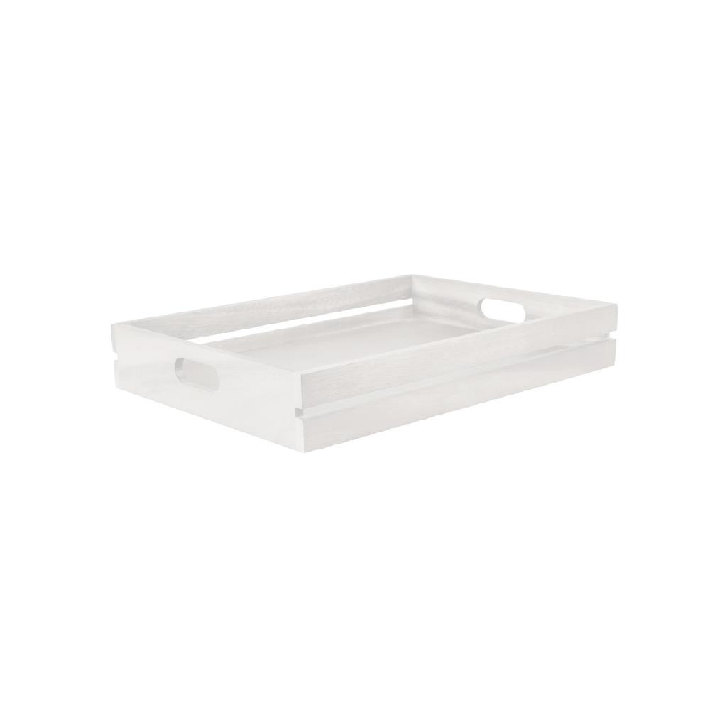 SERVING TRAY WHITE BROOKLYN MODA 450X320X70MM [76764]