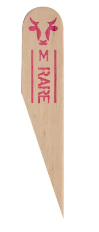 ONE TREE STEAK MARKER WOOD PADDLE - MEDIUM RARE (20X200)