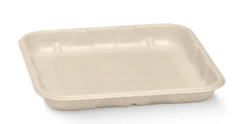 5X5 BIOCANE PRODUCE TRAY NATURAL BIOPAK (1000) ***CARTON ONLY***