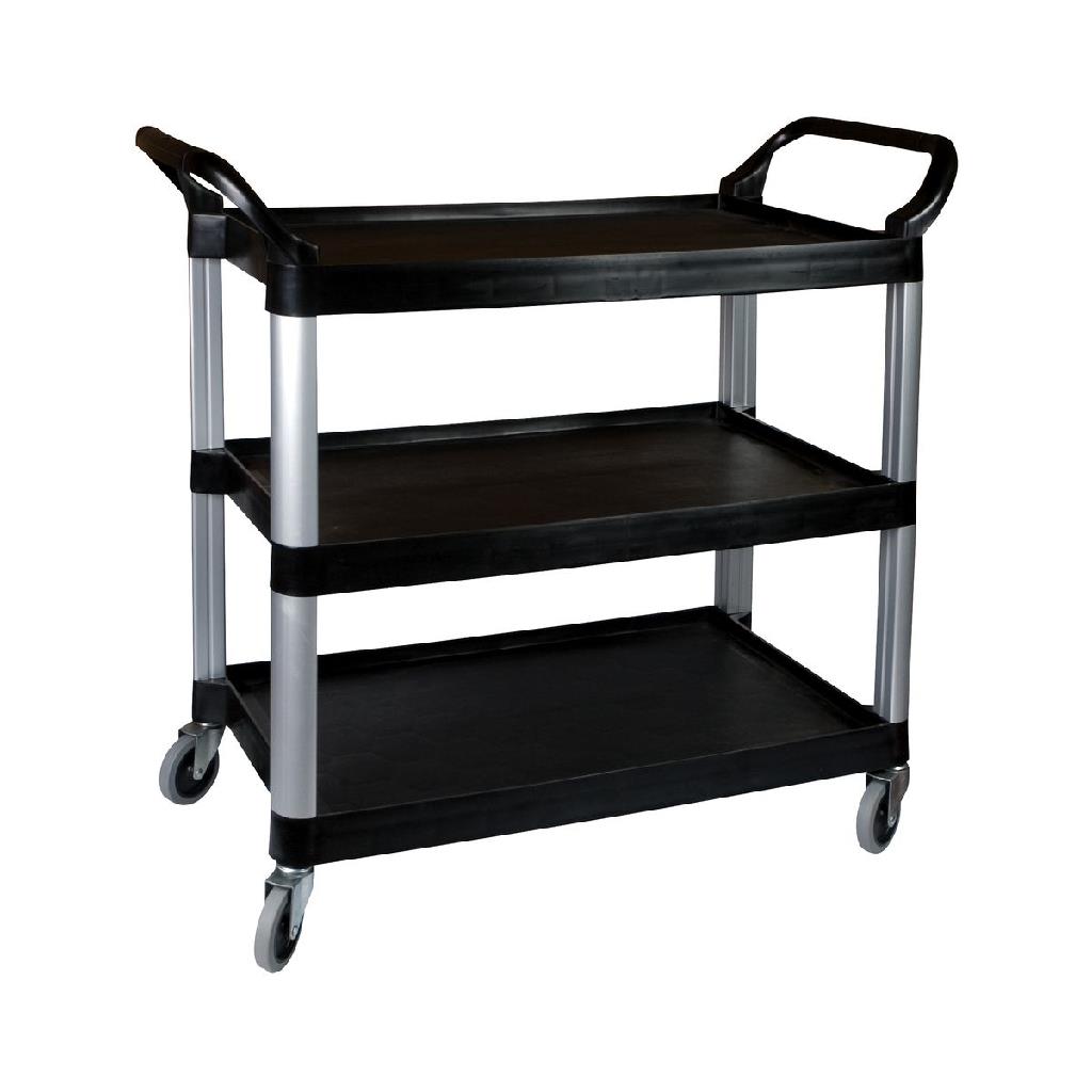 TROLLEY FOOD SERVICE BLACK 3 TIER SUNNEX 1060X480X1000MM [TR-106]